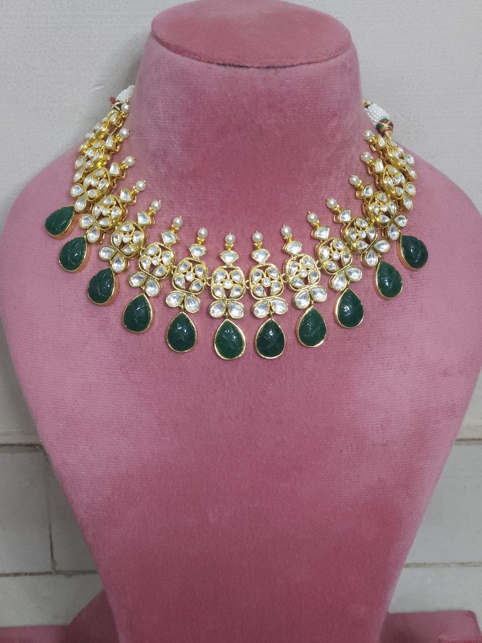 Natural Green Moissanite Bridal Set