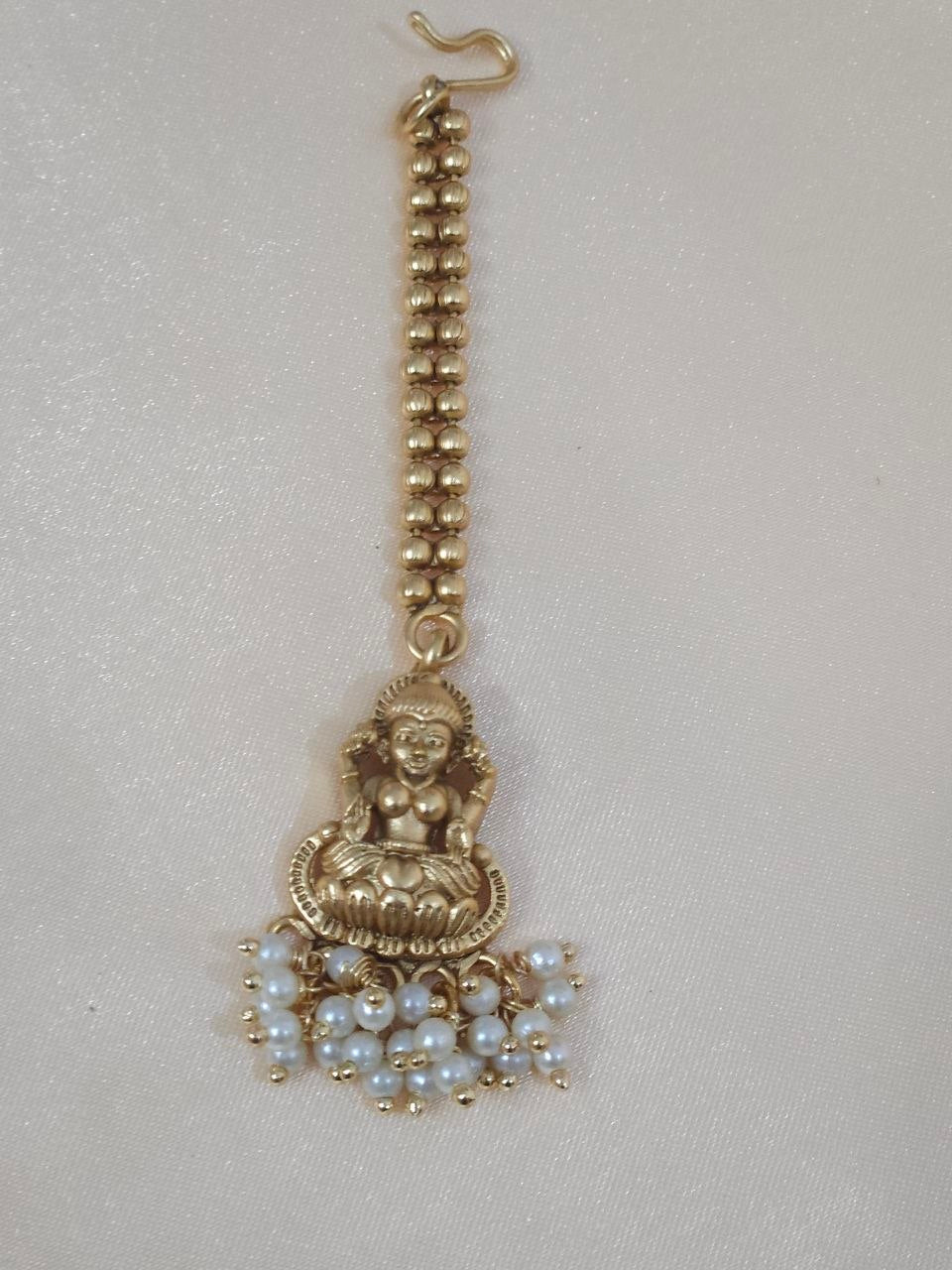 Premium Laxmi Gold Bridal Temple Necklace