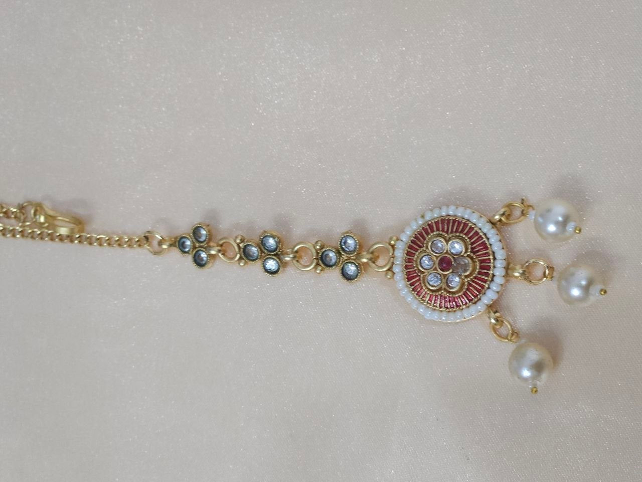 Gold Gajanand Bridal Choker Necklace [Premium]