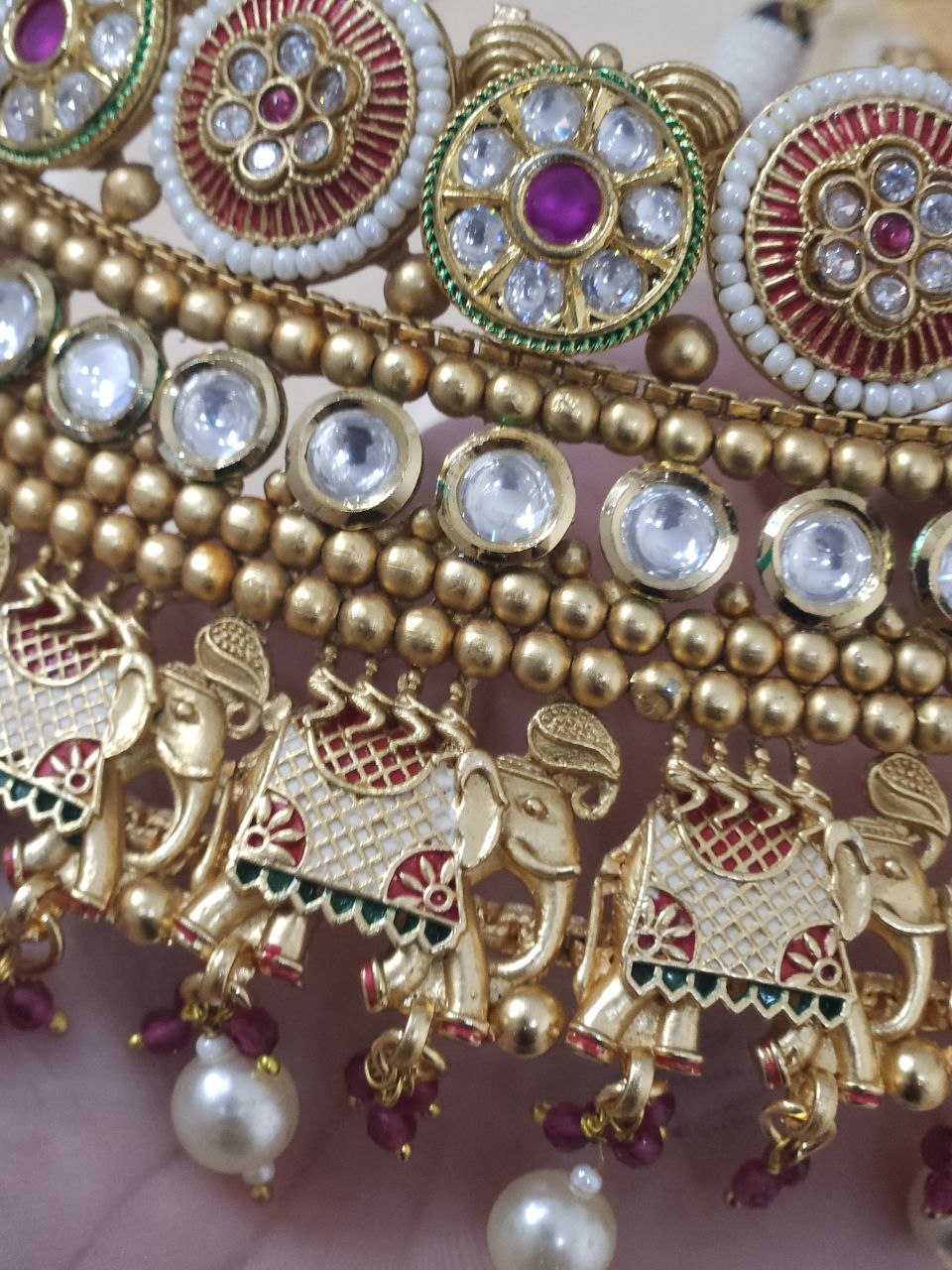 Gold Gajanand Bridal Choker Necklace [Premium]