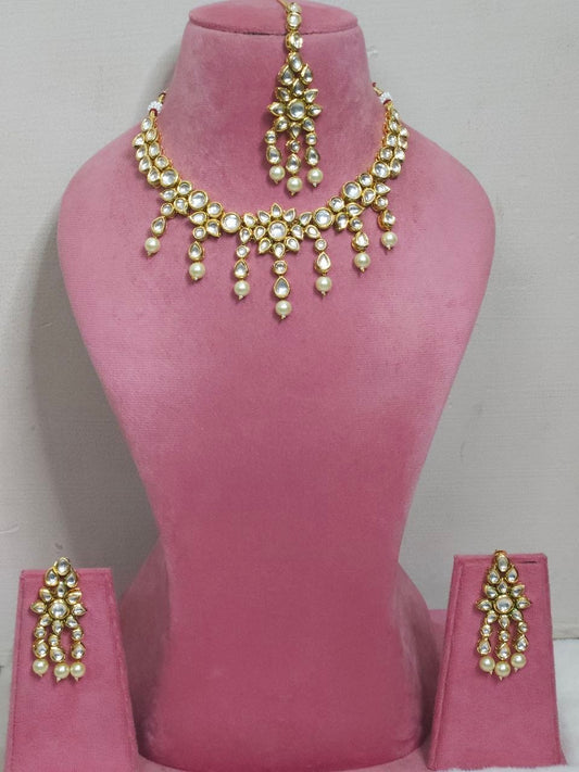 Premium Kundan Semi-Bridal Gold Necklace