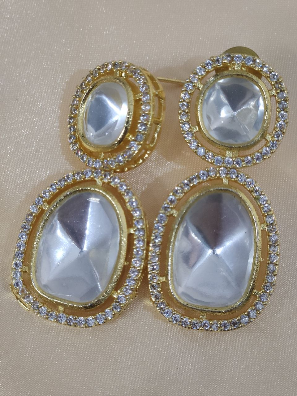 Premium Polki AD Gold Necklace