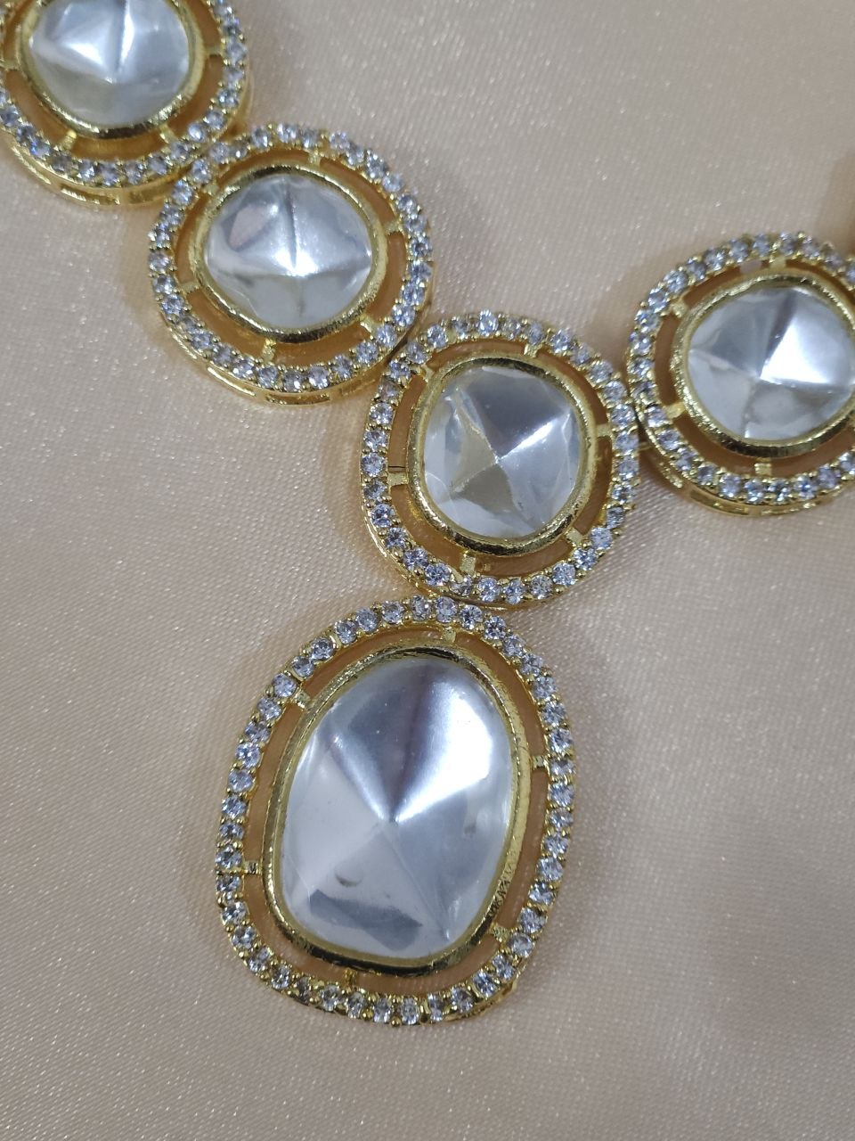 Premium Polki AD Gold Necklace
