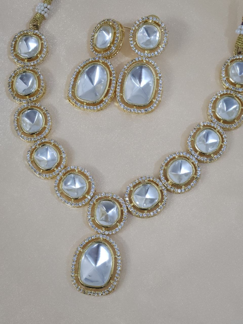 Premium Polki AD Gold Necklace