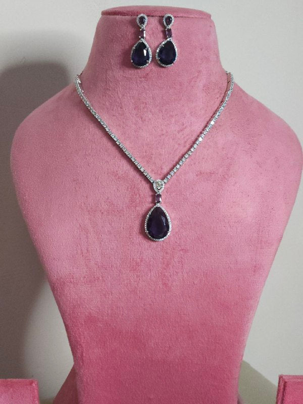 Purple Statement AD Necklace