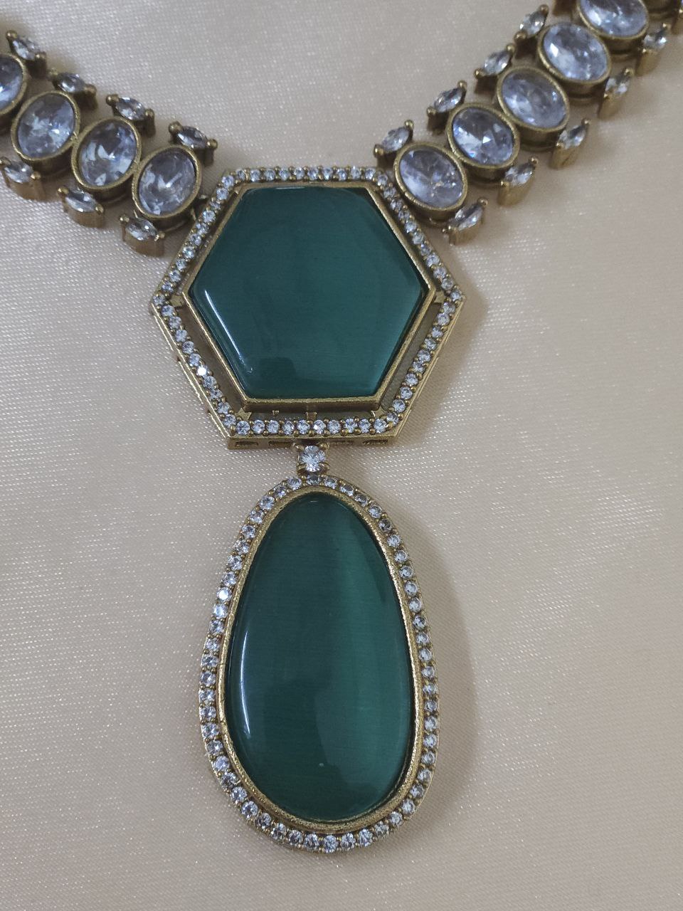 Premium Moissanite-Look AD Necklace