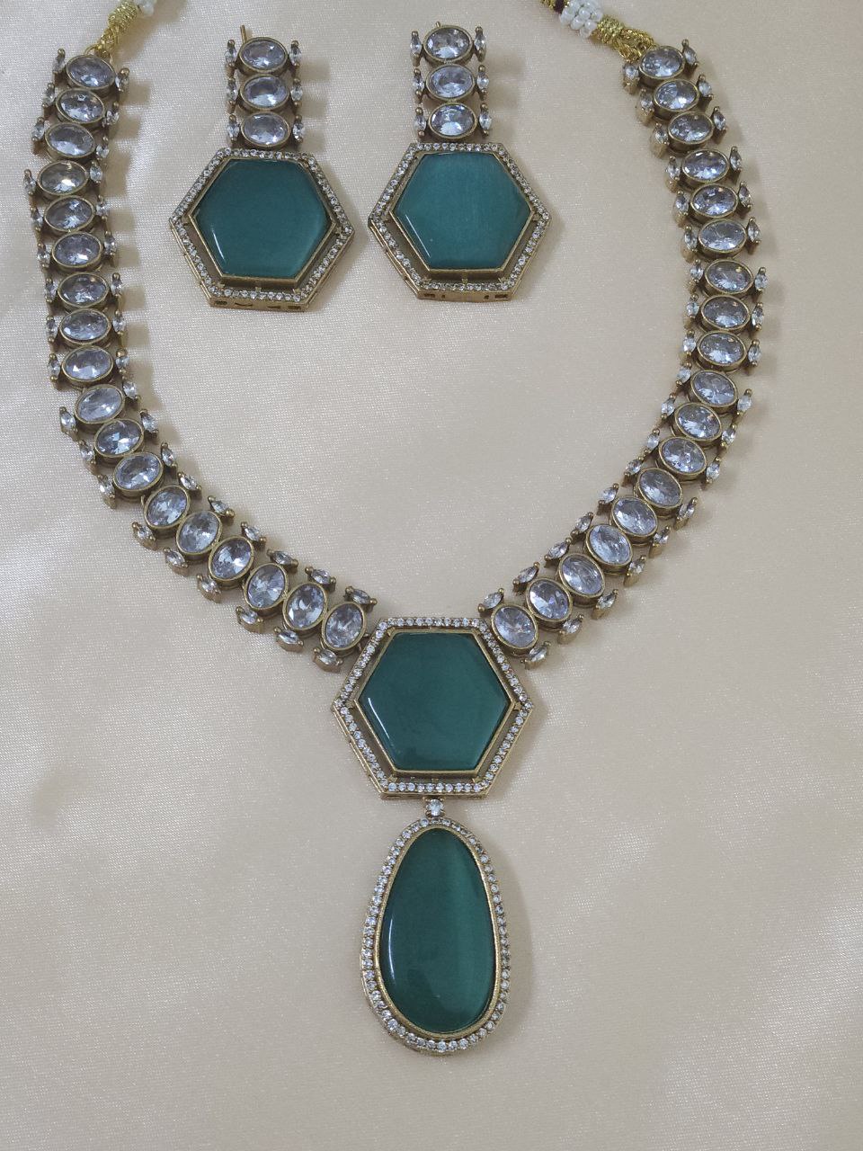 Premium Moissanite-Look AD Necklace
