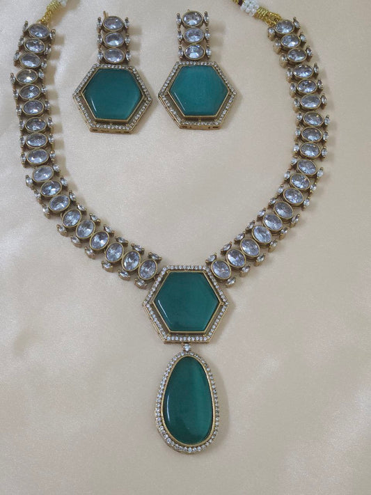 Premium Moissanite-Look AD Necklace