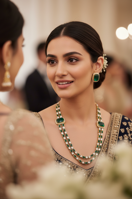 High Quality 2-Layer Diamond Long Necklace