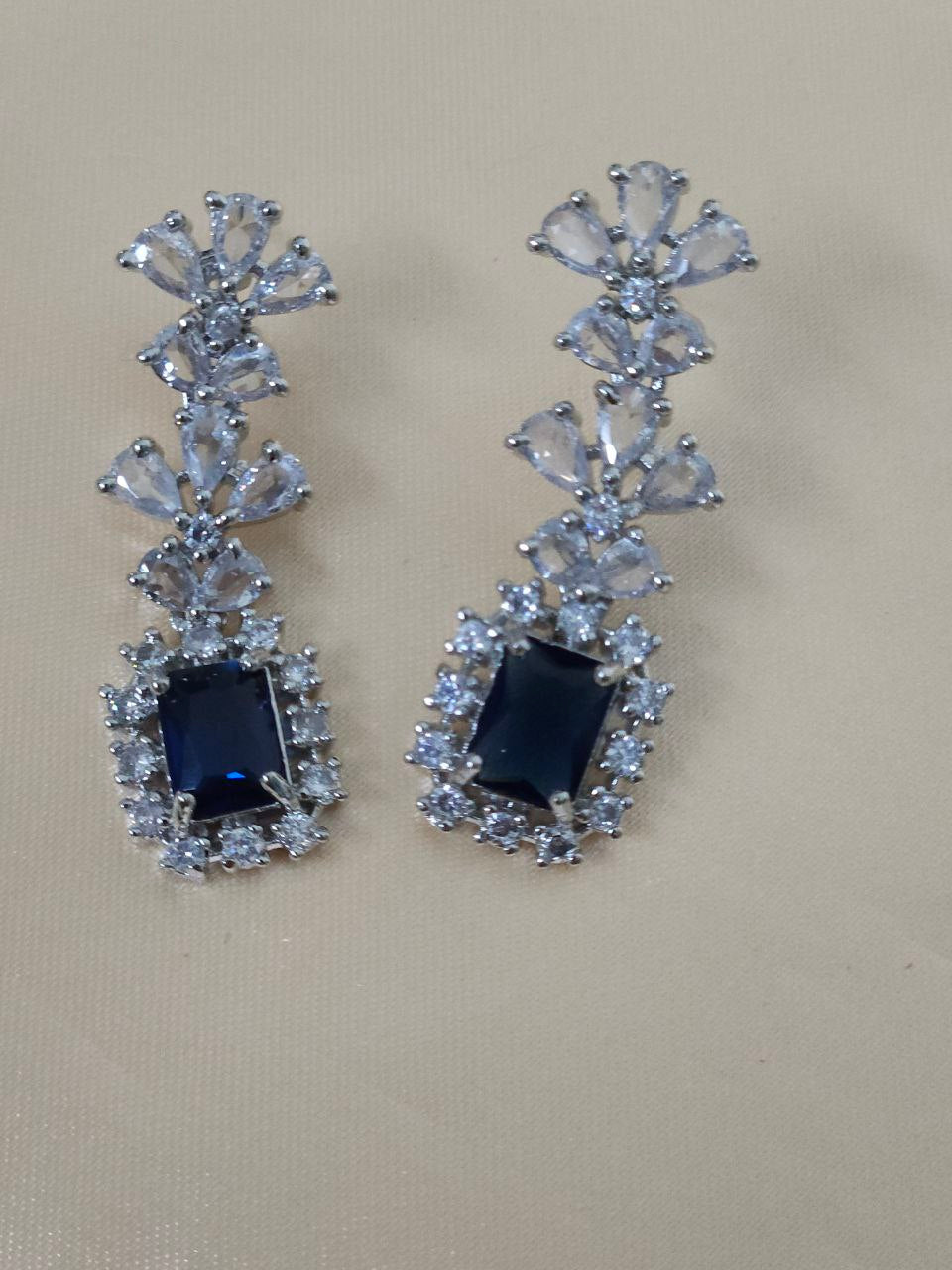 Blue American Diamond Necklace