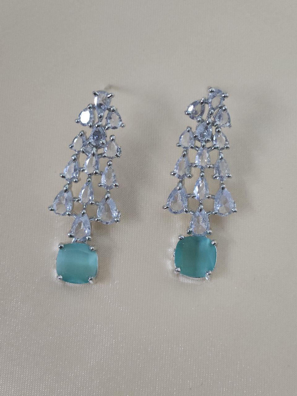 Mint Green AD Necklace