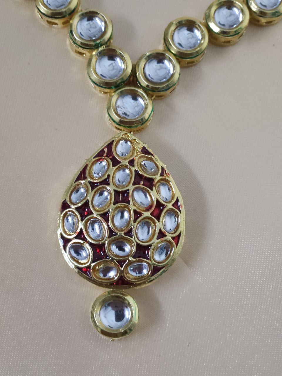 Red High Quality Kundan Necklace