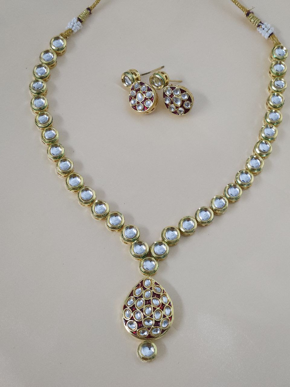 Red High Quality Kundan Necklace