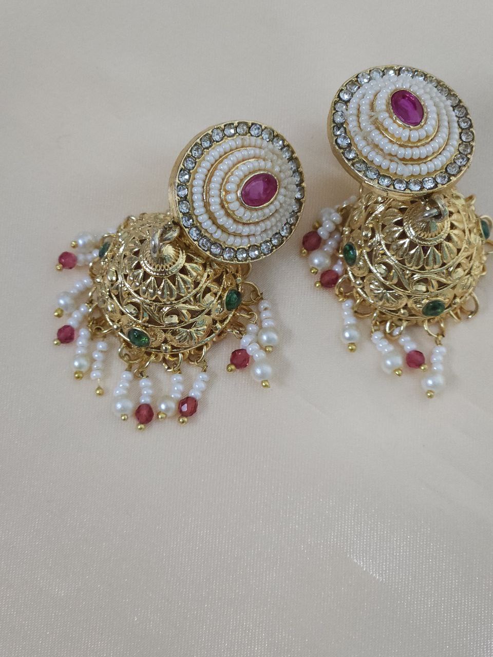 Semi-Bridal Kundan Polki Hanging Necklace
