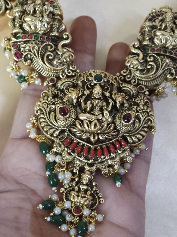 Premium 3D Laxmi Long Temple Haram