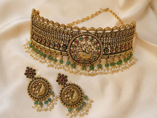 Nakshi Gold Lookalike Choker Necklace [Premium]