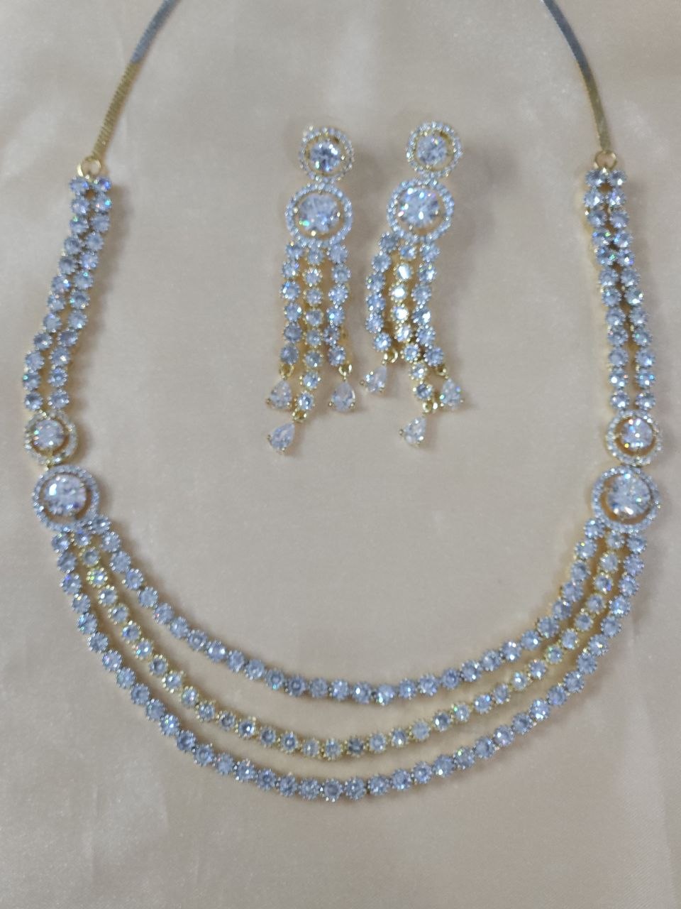 Tanishq Dual-Polish Solitaire AD Necklace [Premium]