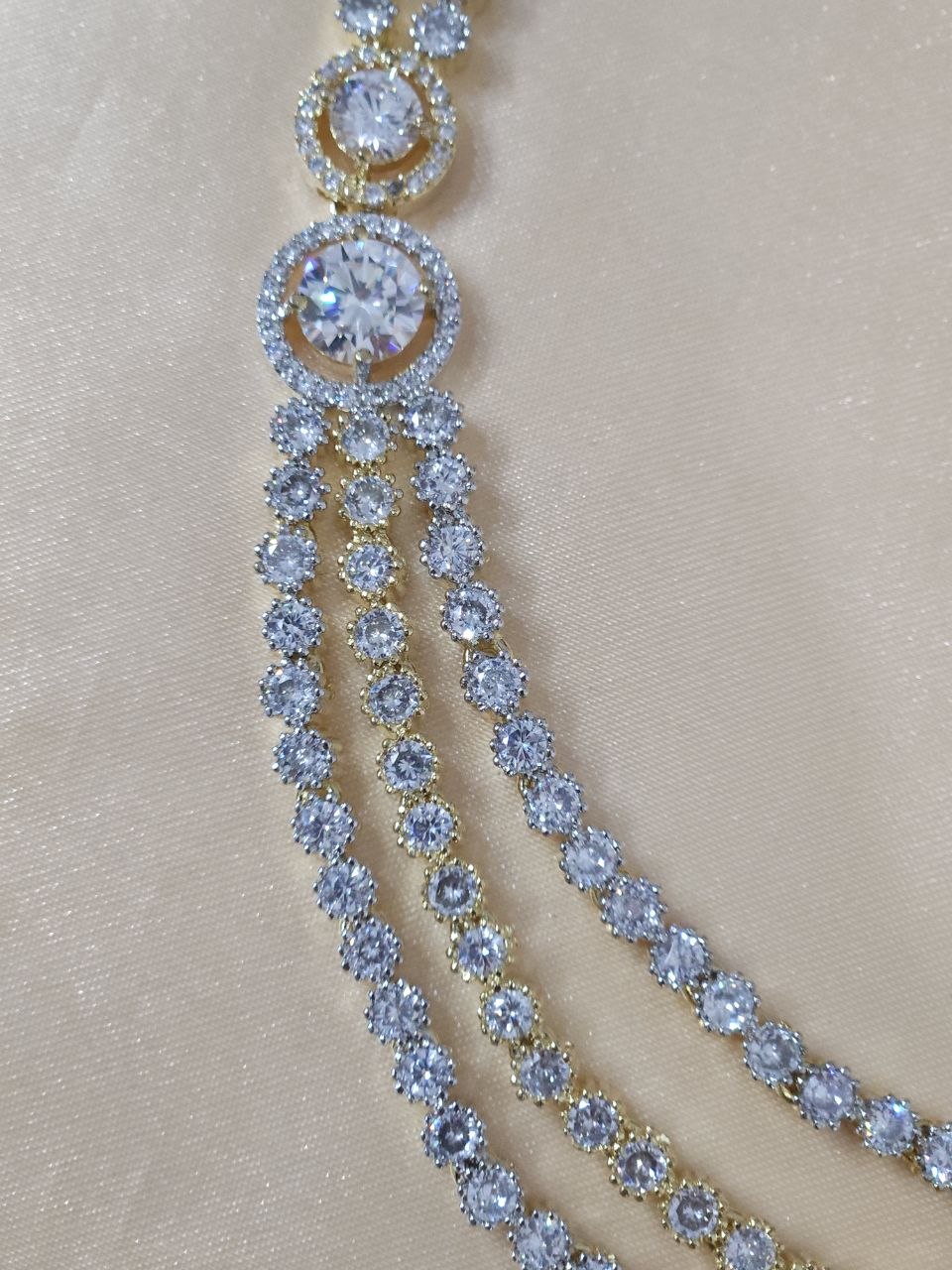 Tanishq Dual-Polish Solitaire AD Necklace [Premium]