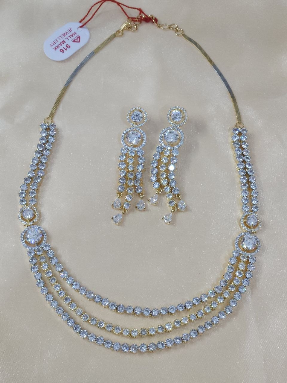 Tanishq Dual-Polish Solitaire AD Necklace [Premium]