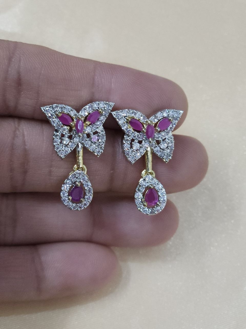Designer Dual polish AD Hasli Necklace