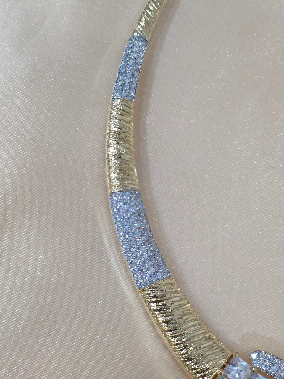 Tanishq Designer Dual-Polish AD Hasli Necklace [Premium]