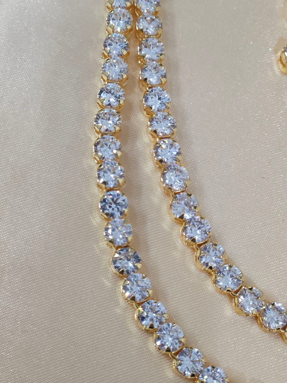 Tanishq 2-Layer Solitaire AD Necklace [Premium]