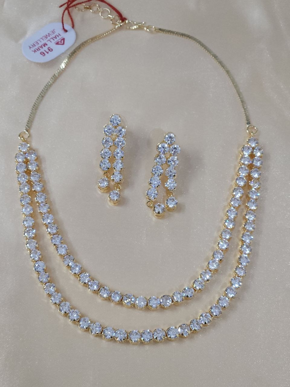 Tanishq 2-Layer Solitaire AD Necklace [Premium]