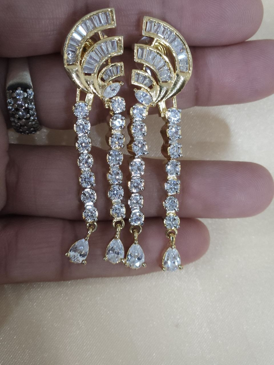 Tanishq Dual Polish 3-Layer AD Necklace [Premium]