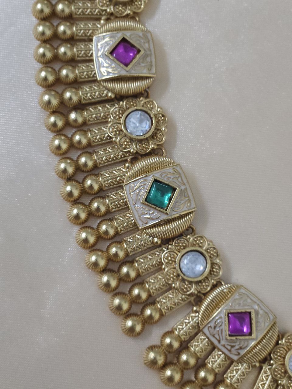 Premium Pachi Kundan Gold Heritage Necklace