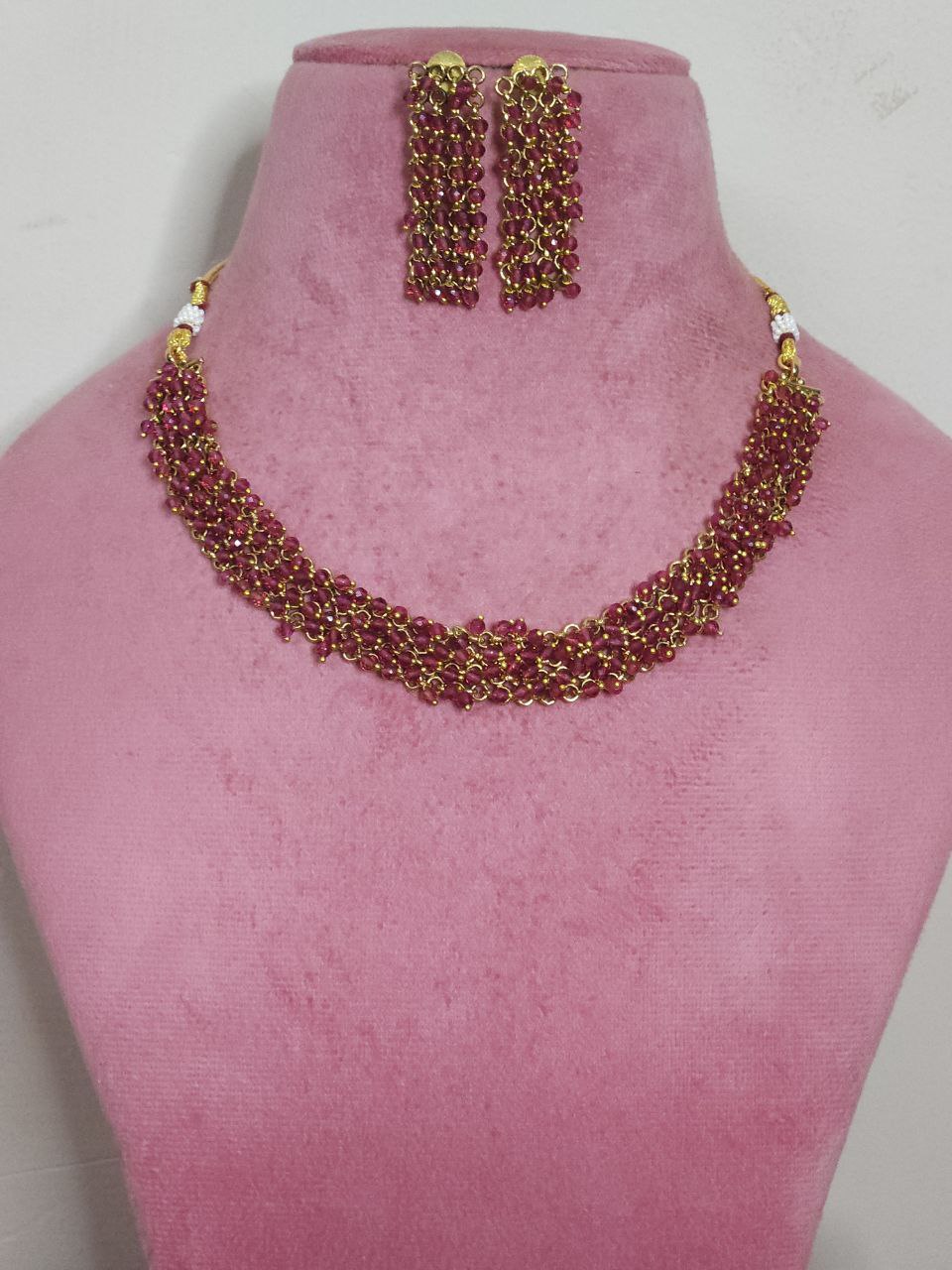 Hydro Beads Ruby Temple Necklace