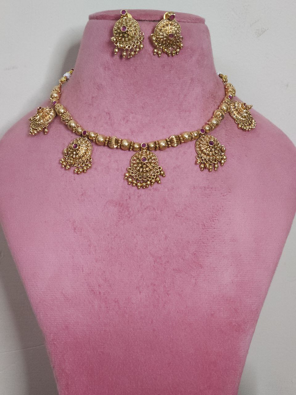 High Gold Kanthi Temple Necklace
