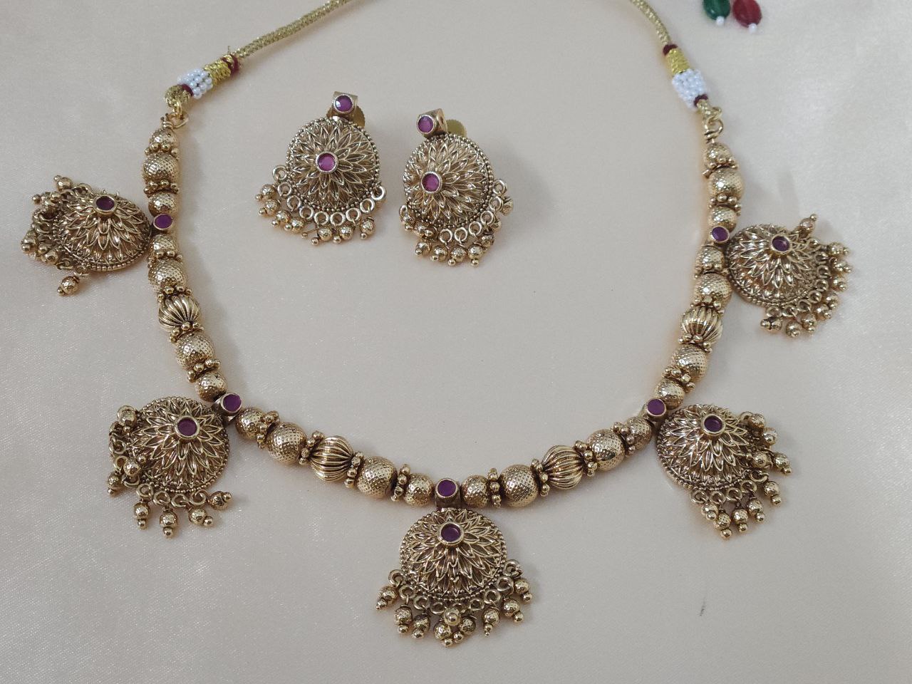 High Gold Kanthi Temple Necklace