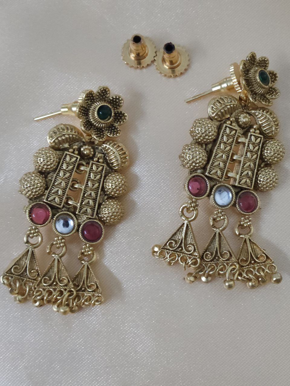 Triangle Hangings Gold Heritage Necklace