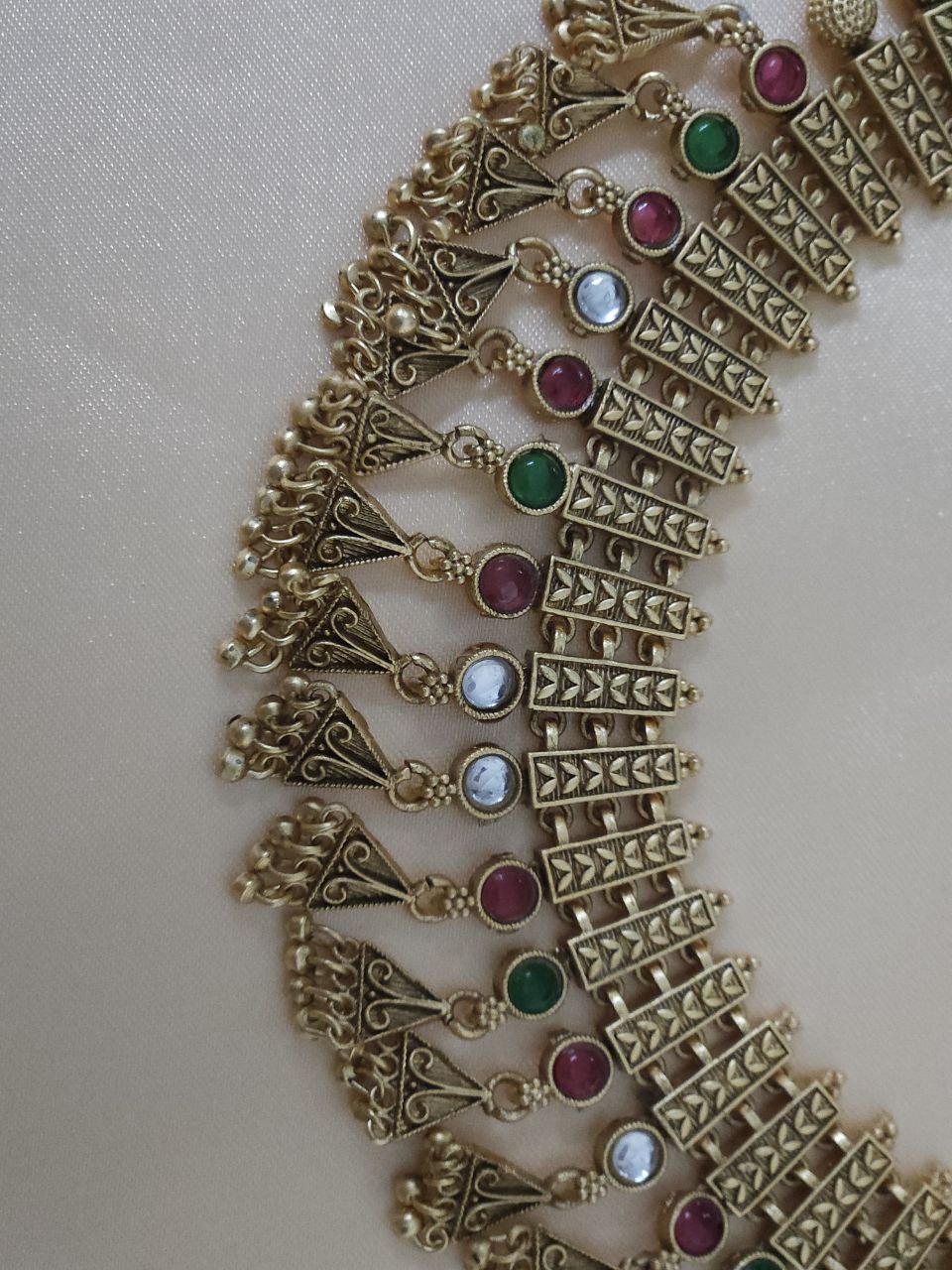 Triangle Hangings Gold Heritage Necklace