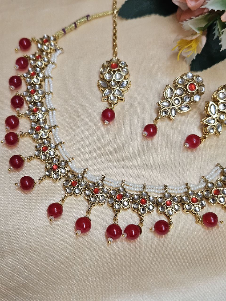 Red Kundan Necklace