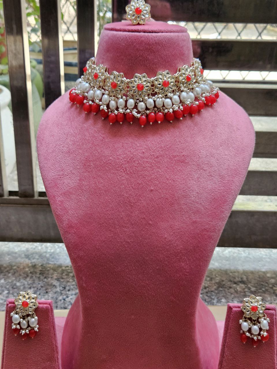 Red Kundan Necklace