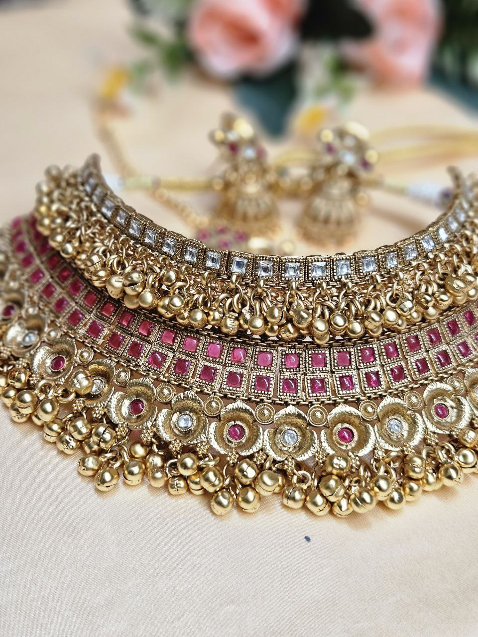 Ghunru Gold Plated Bridal Choker