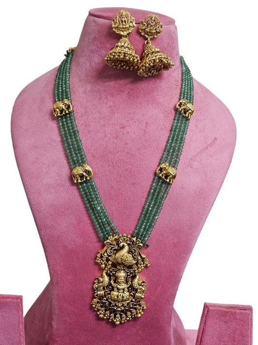 Long Laxmi Bridal Temple Necklace