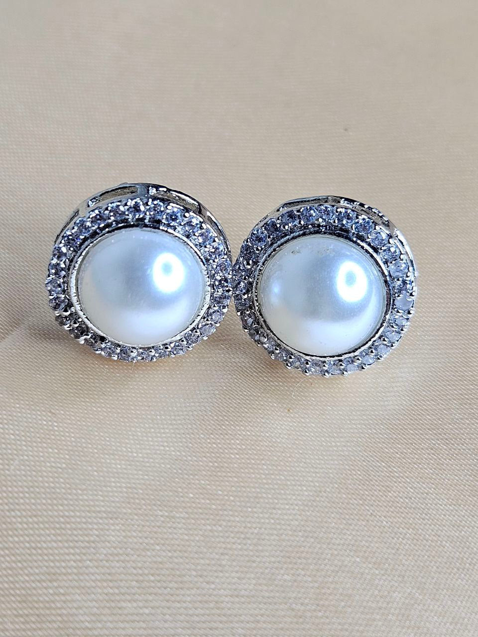 Pearl AD Stud Earrings