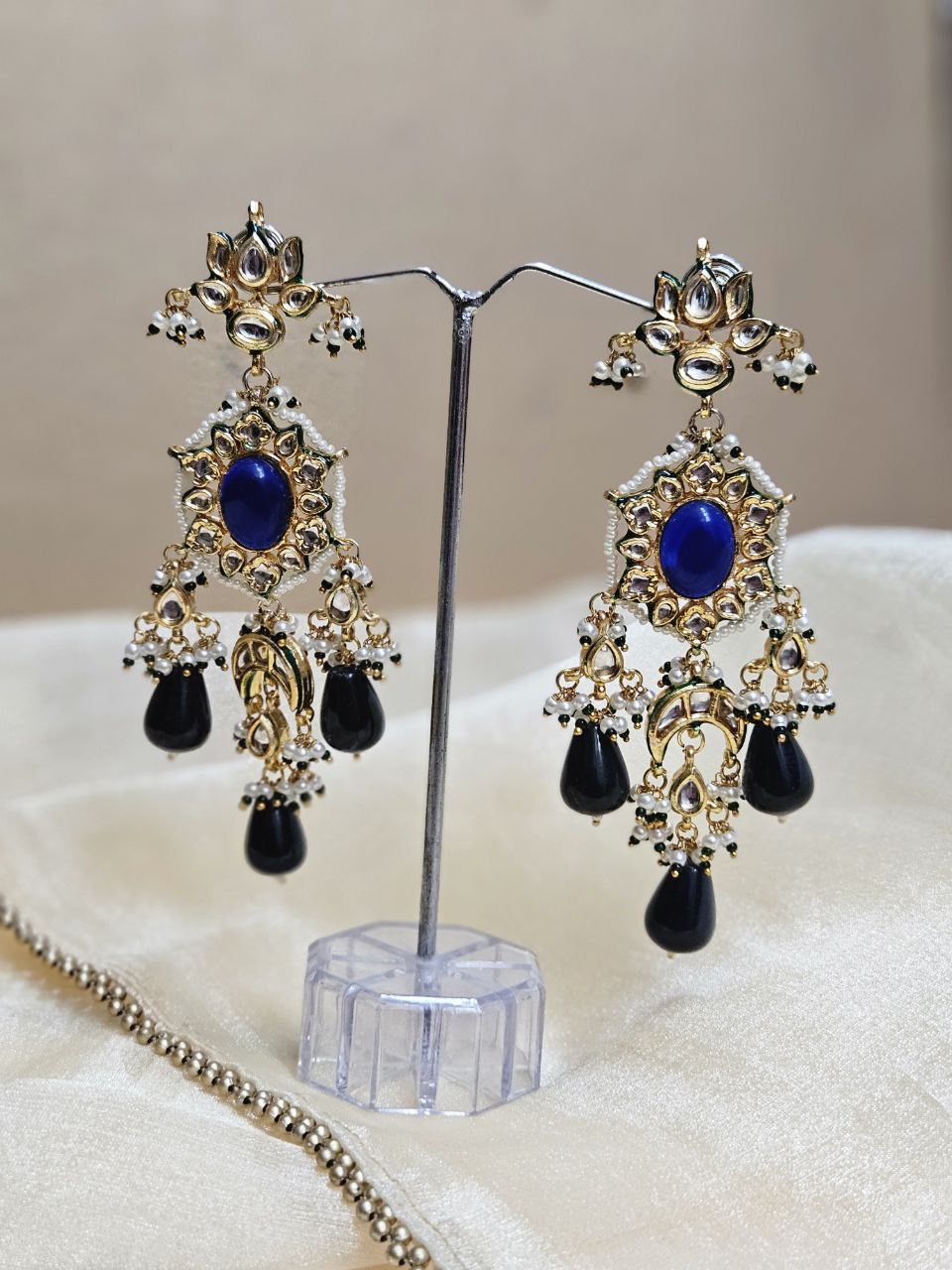 Kundan Statement Long Danglers Earrings