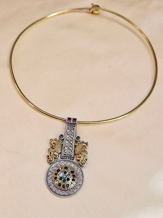 Nitya Brass Peacock Hasli