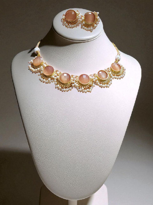 Apricot Monalisa Pearl Necklace