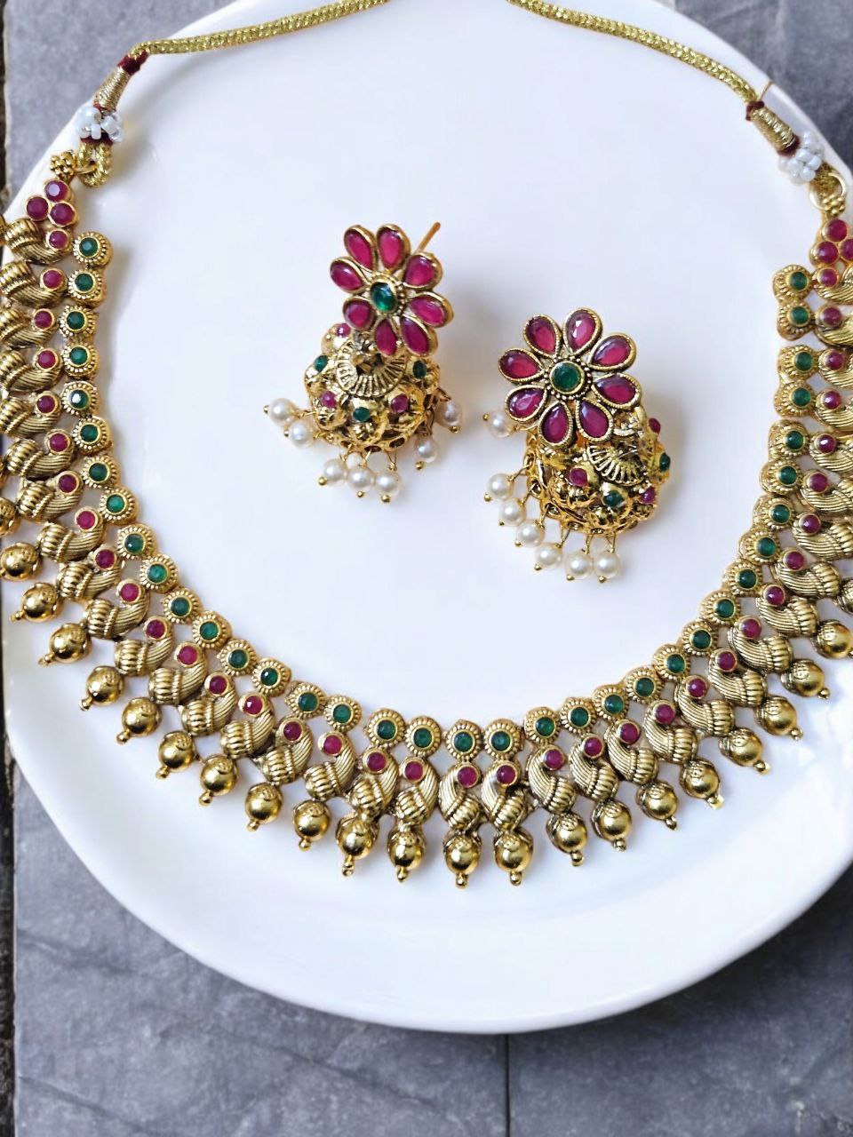 Premium Temple Set – Diamond Drops