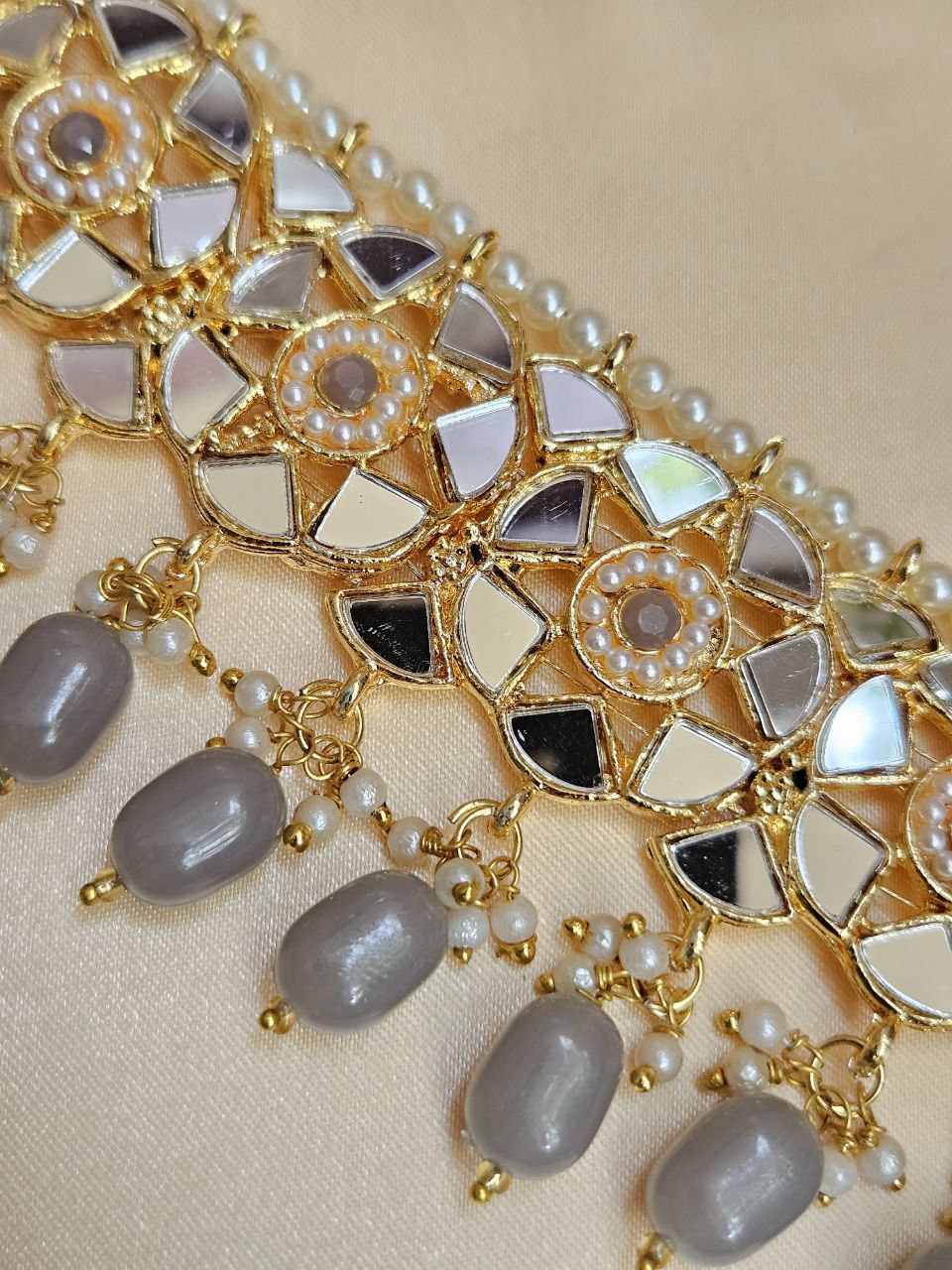 Grey Mirror Choker